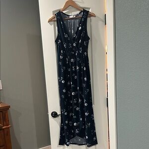 Navy Floral Maxi Dress